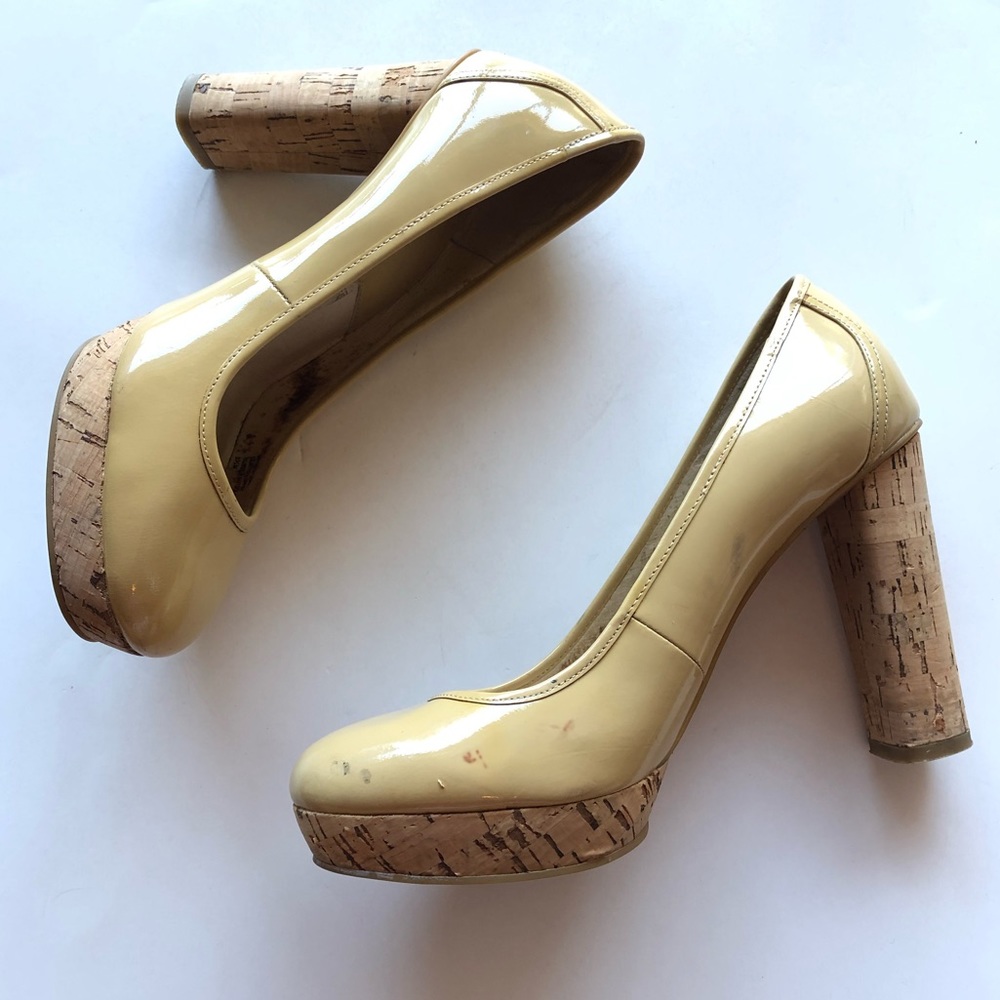 Michael Kors Cork Heel Espadrille Pumps 6.5
